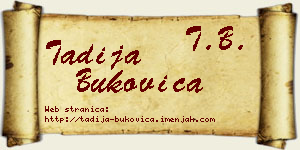 Tadija Bukovica vizit kartica